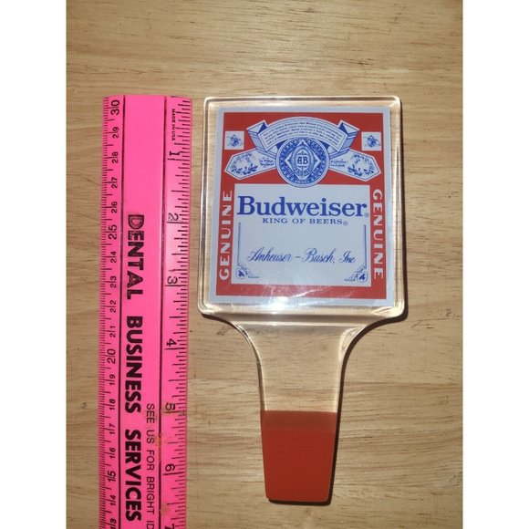 Acrylic Budweiser Beer Tap Handle  Marker Tapper Keg Pull  Bar - Picture 2 of 5
